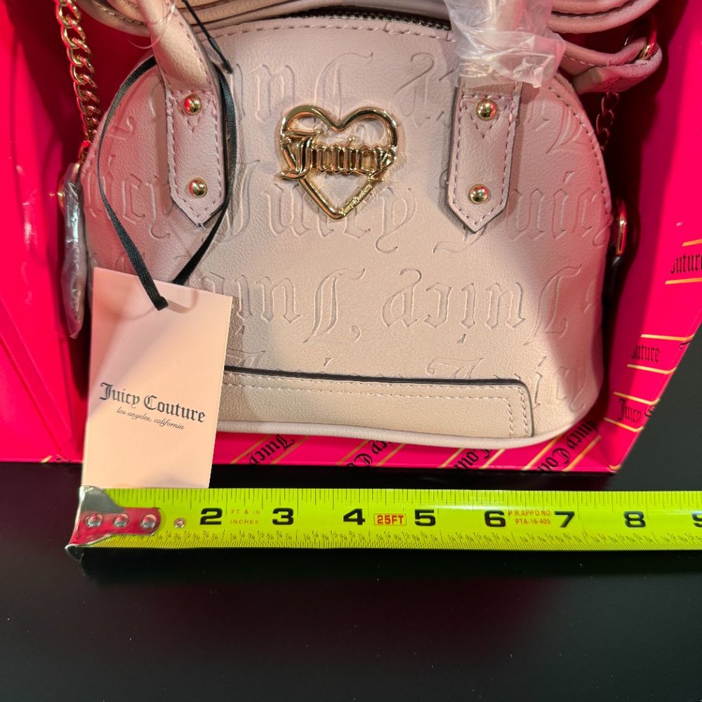 Juicy Couture Deboss Dusty Blush Bowler Purse & Wristlet Set - NWT - Picture 2 of 6